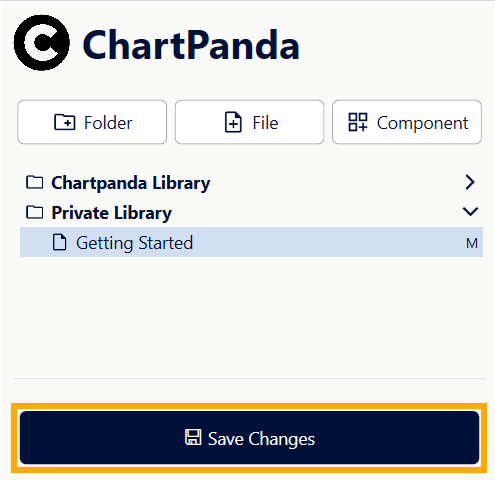 Verwendung der Save Changes Funktion für Inhalte aus dem Arbeitsblatt in die Private Library
